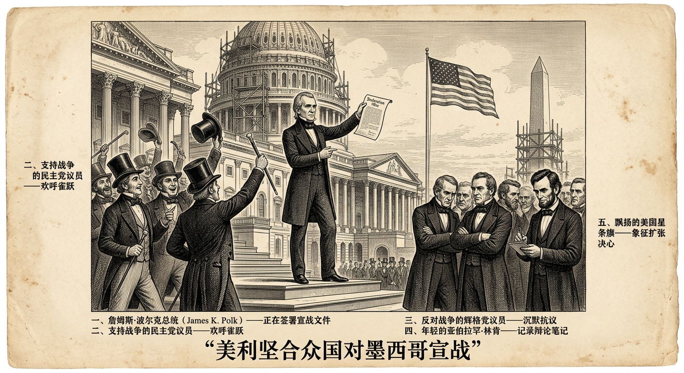 1846年5月13日：美国对墨西哥宣战——点燃大陆扩张的战火