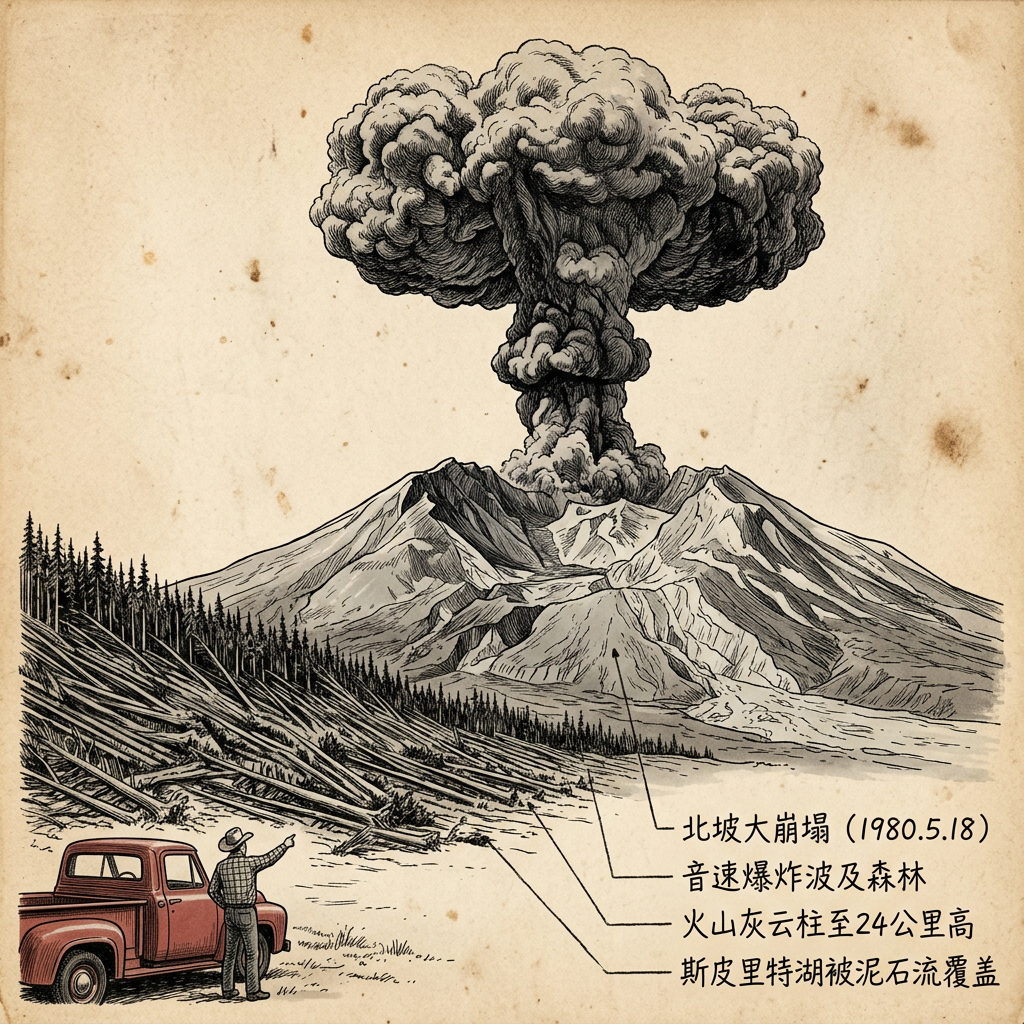 1980年5月18日:圣海伦斯火山大爆发——美国史上最惨烈的火山灾难