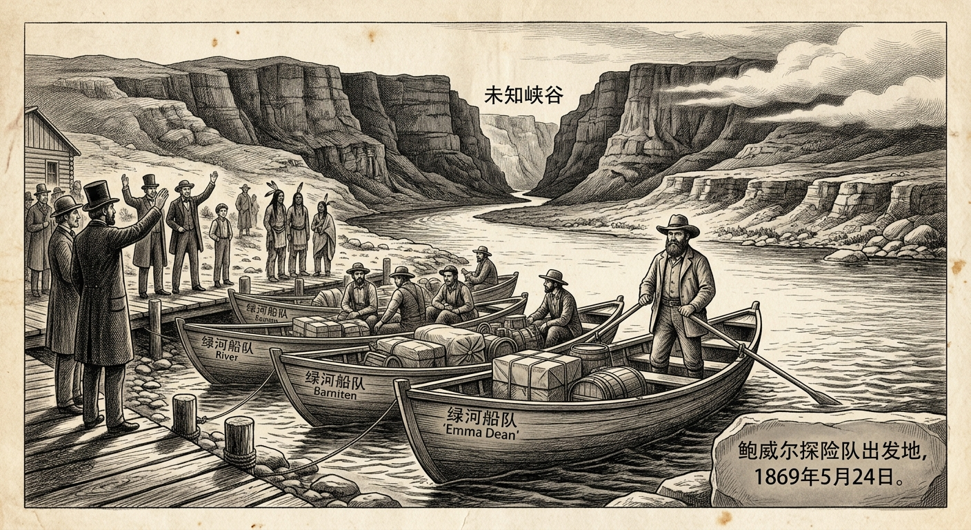 1869年5月24日：鲍威尔探险队出发——大峡谷的首次科学探险