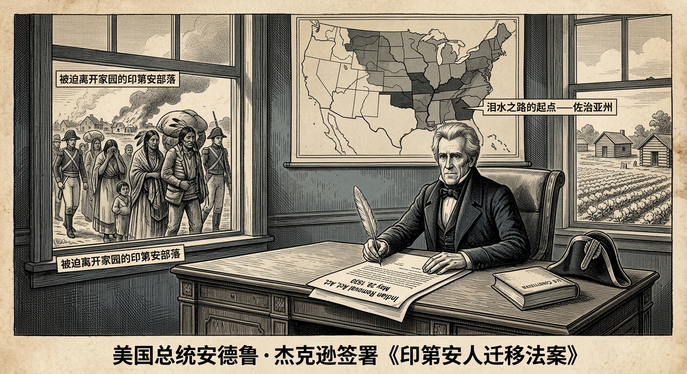 1830年5月28日：印第安人迁移法案签署 —— 泪水之路的开端