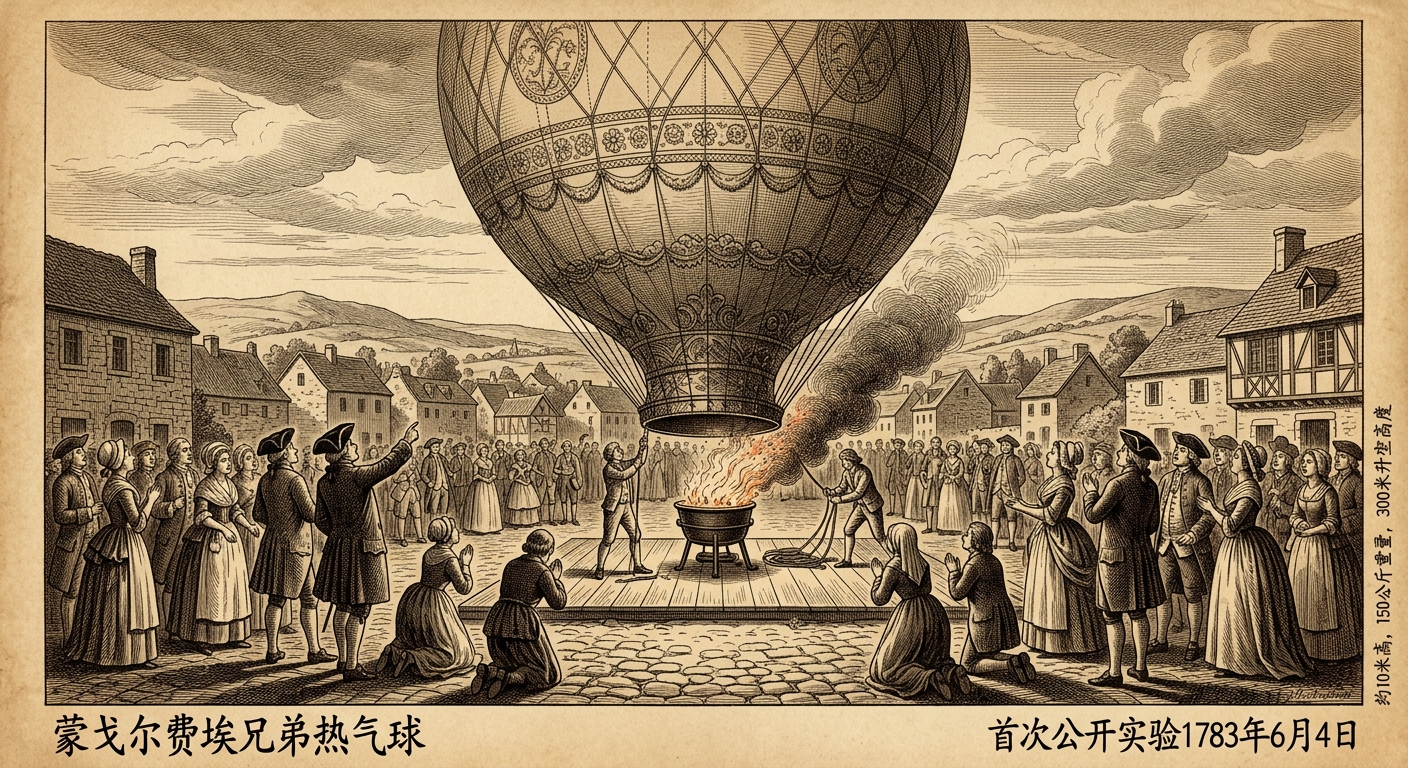 6月4日：1783年蒙戈尔费埃兄弟的历史性热气球升空