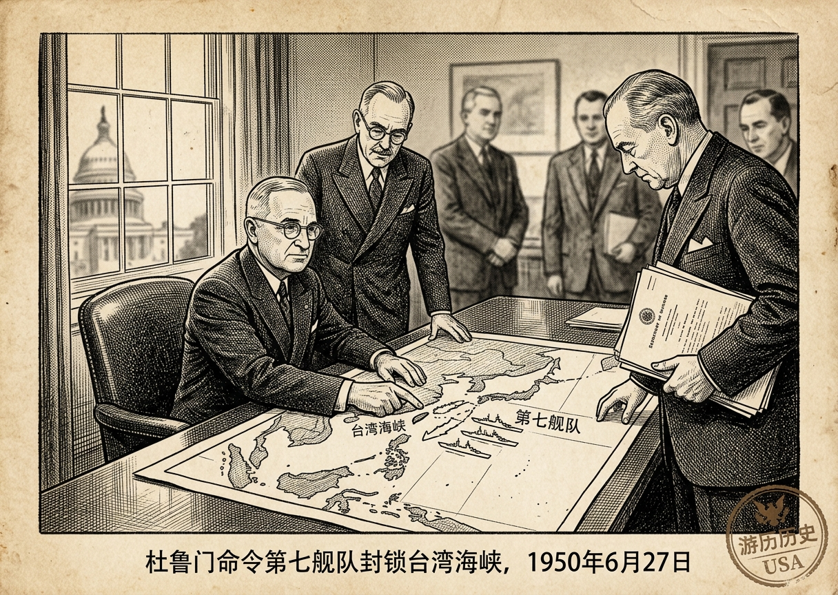 1950年6月27日：杜鲁门下令第七舰队进入台湾海峡——冷战摊牌的开端