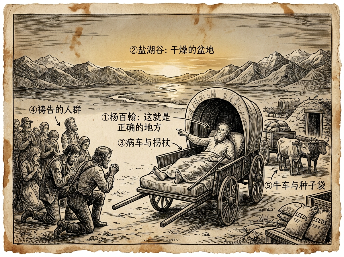 1847年7月23日：摩门教徒抵达盐湖谷｜美国西部拓荒的转折点