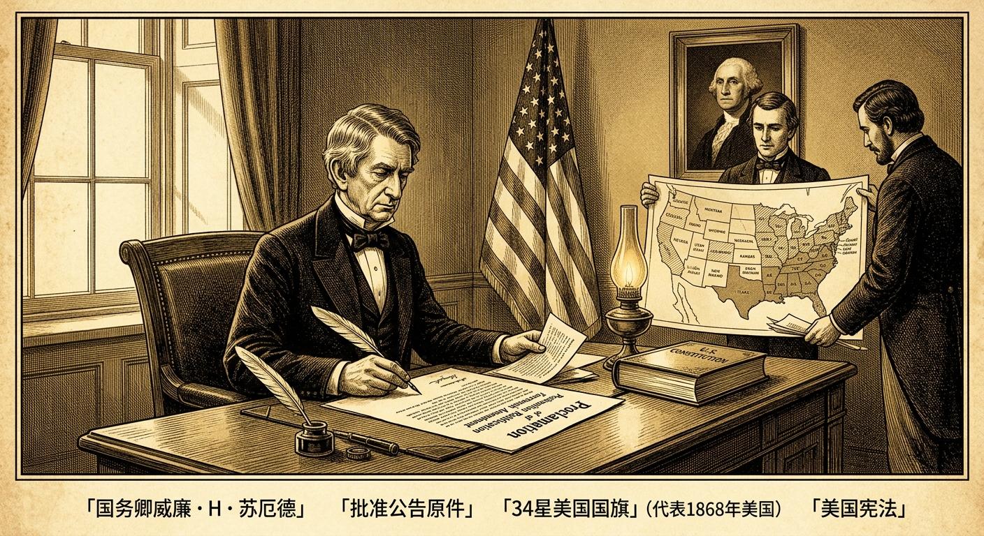1868年7月28日：第十四修正案正式批准——美国重建时期的宪法里程碑