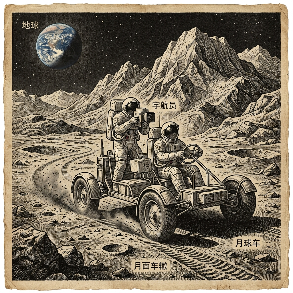 1971年7月31日：人类首次在月球上开车——阿波罗15号月球车的历史时刻