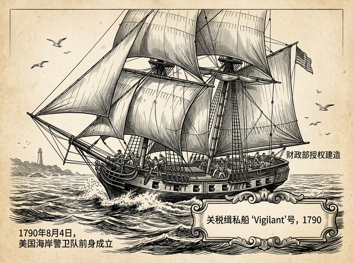 历史上的今天：8月4日——美国海岸警卫队的诞生与“禁酒令”的执法序曲