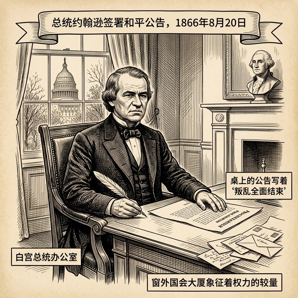 1866年8月20日：安德鲁·约翰逊正式宣布美国内战结束——一个被遗忘的和平宣言