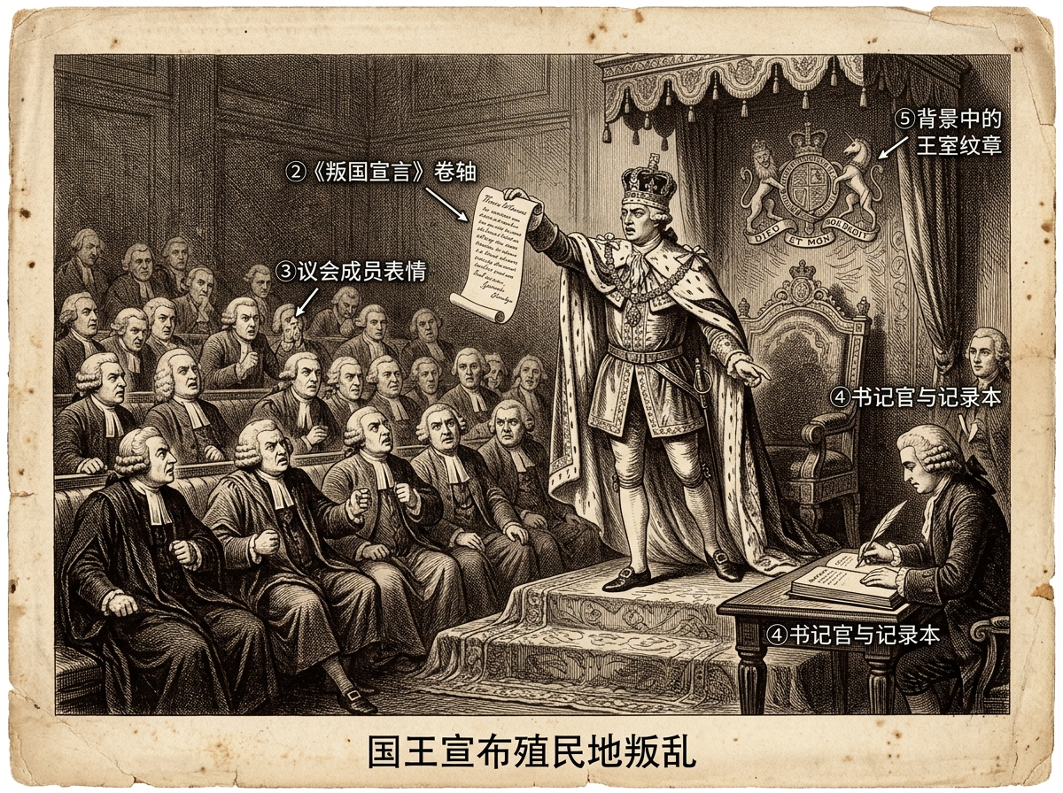 1775年8月23日：国王的怒吼——美国独立战争真正开始的这一天