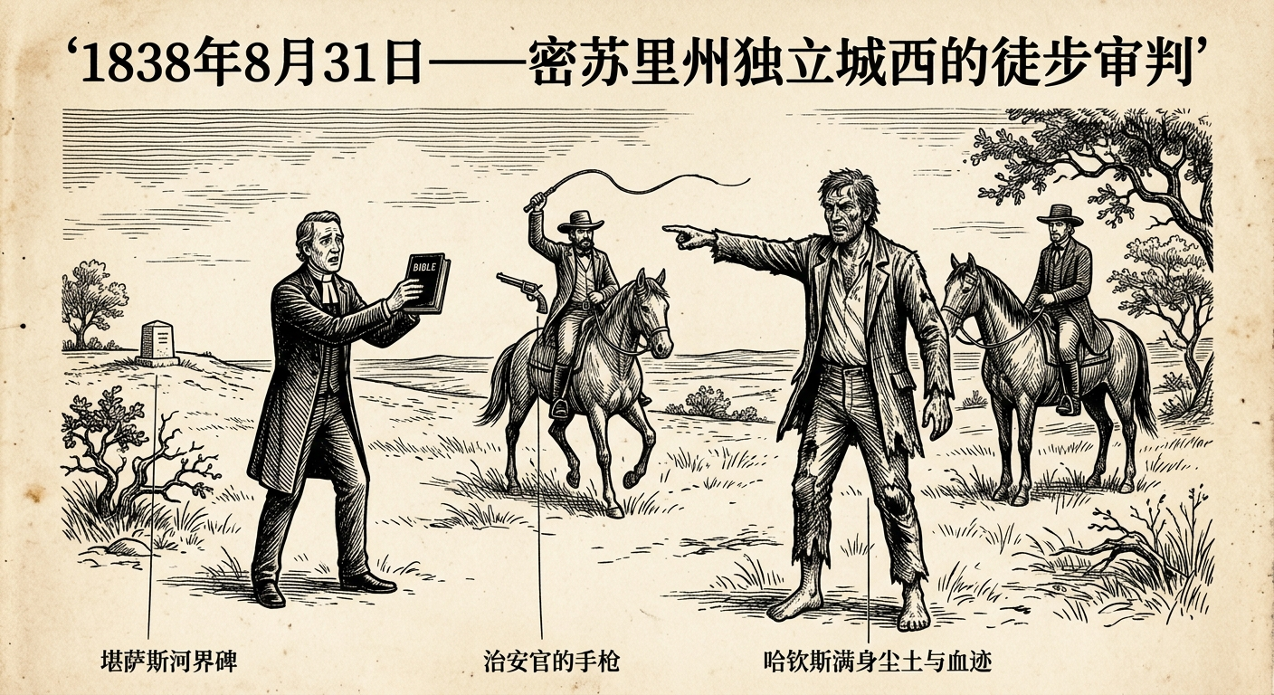 1838年8月31日：密苏里州“徒步审判”与自由的黑白边界