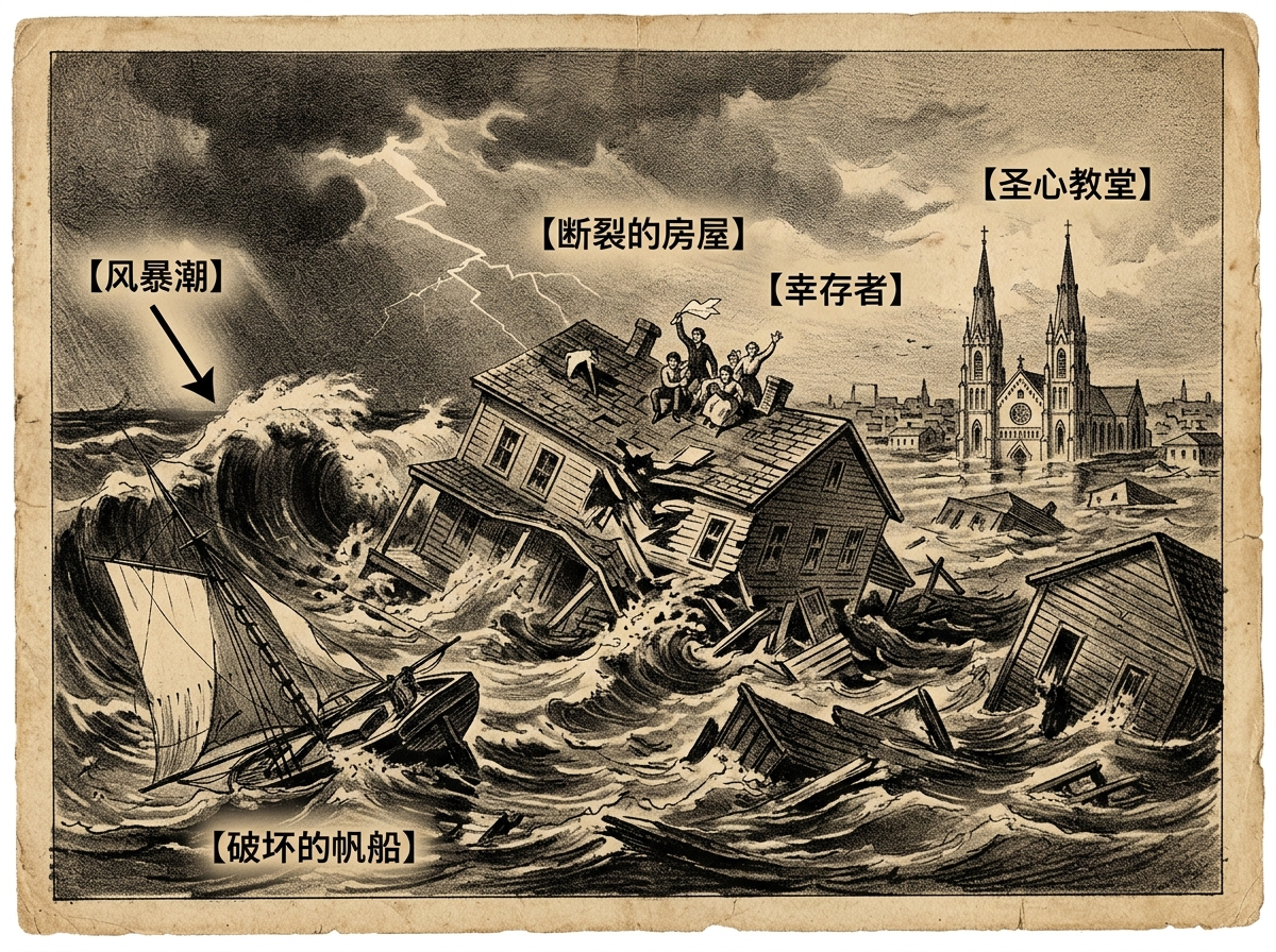1900年9月8日：加尔维斯顿大飓风——美国最致命的自然灾害