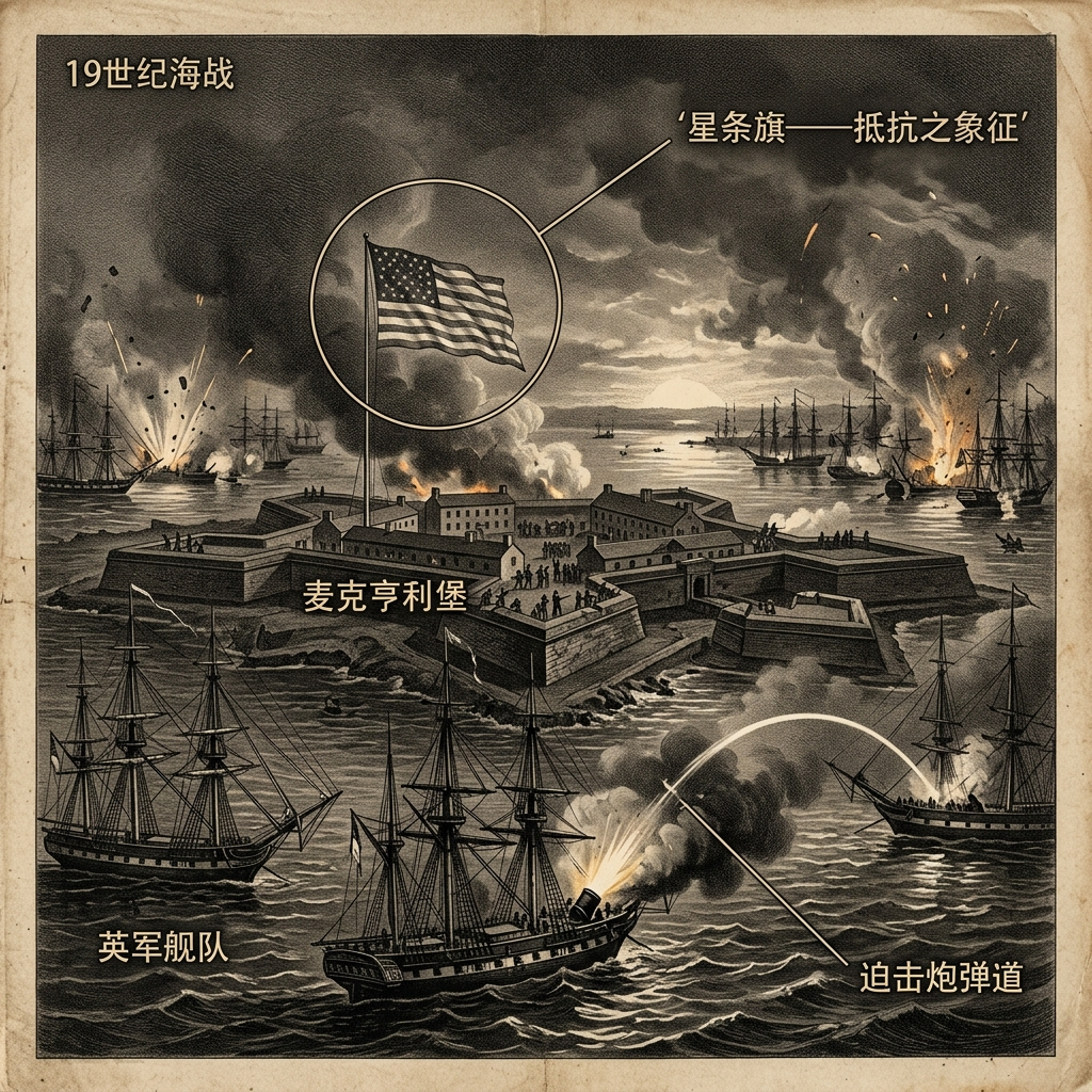 1814年9月13日：麦克亨利堡战役与星条旗的诞生