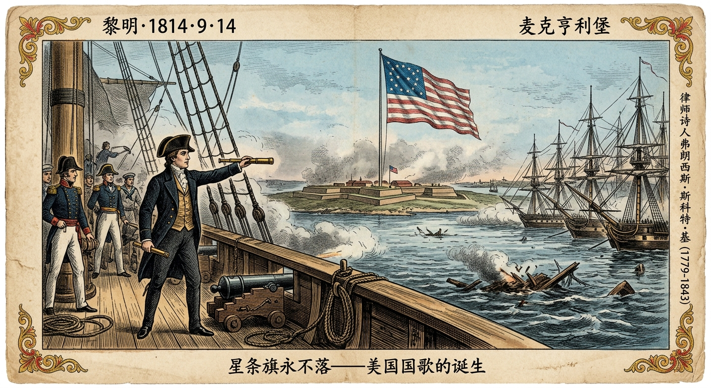 1814年9月14日：星条旗永不落——美国国歌的诞生