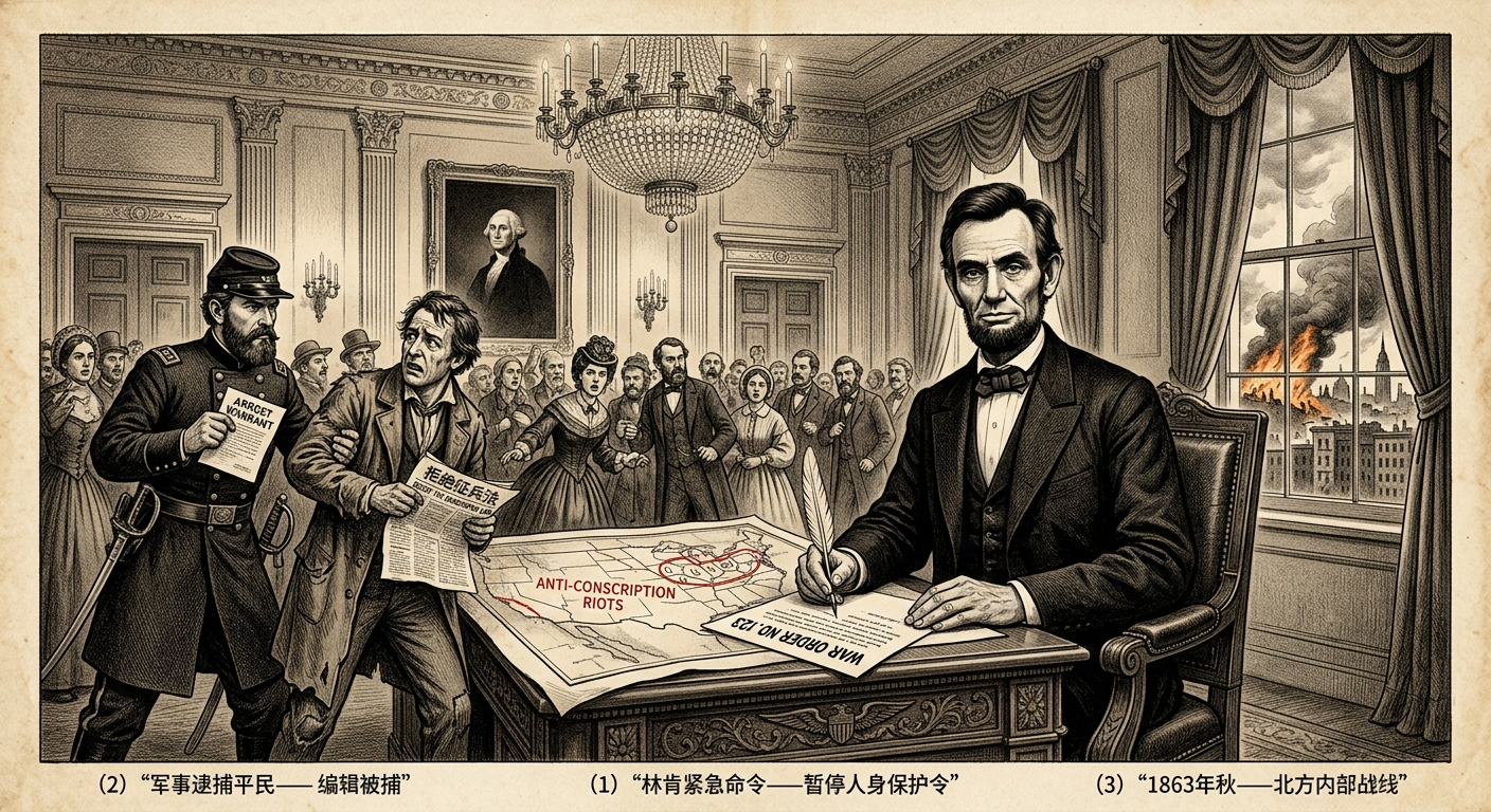 1863年9月15日：林肯的“战争权”宣言与北方的转折点