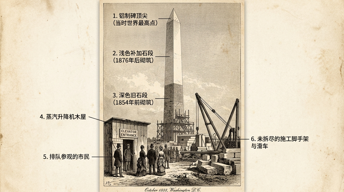 1888年10月9日：华盛顿纪念碑正式向公众开放