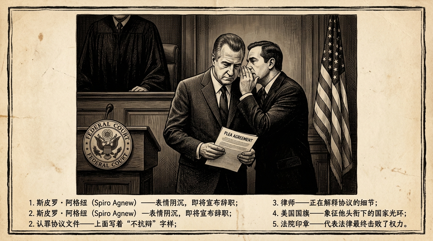 1973年10月10日：副总统阿格纽因腐败丑闻辞职，美国宪政史上的里程碑时刻