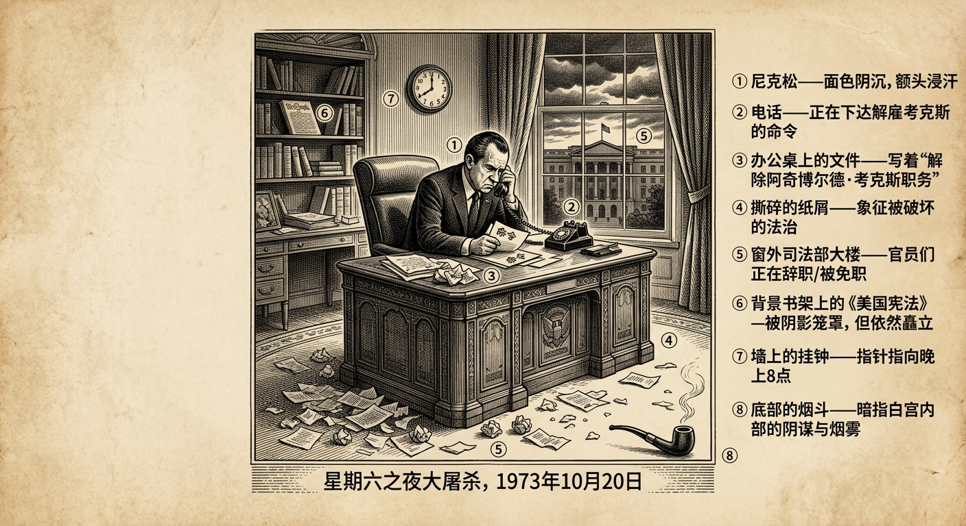 1973年10月20日：星期六之夜大屠杀——尼克松与法治的对决